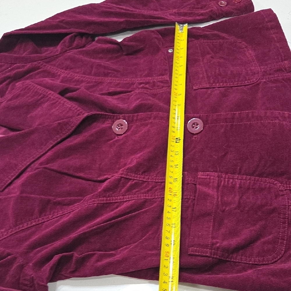 Chico's Rich Burgundy Corduroy Blazer Sz3 (Chicos Size, Migh Fit 3X) Pre-owned - Picture 5 of 7